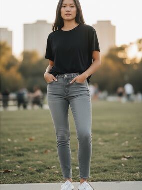 Articles Of Society High-Rise Grey Skinny Jeans